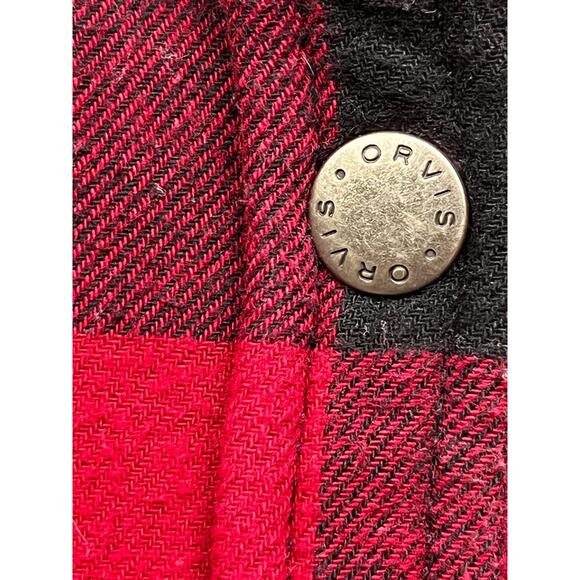 Orvis Fleece Lined Flannel Top Womens Small‎ Buffalo Plaid Shacket Shirt Jacket - Picture 5 of 8